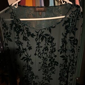 Shyanne Dark Teal Floral Top